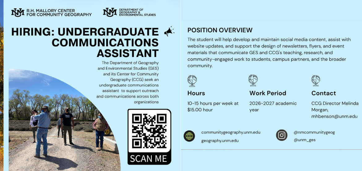 Hiring: Undergraduate Communications Assistant